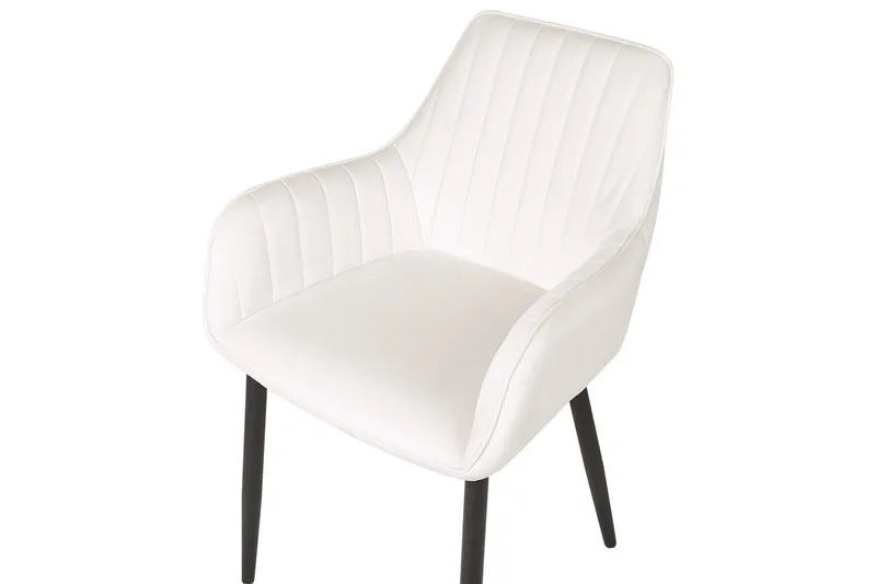 Sett med 2 spisestoler Wellston - Hvit, Svart - Møbler - Stoler & lenestoler - Spisestuestoler & kjøkkenstoler