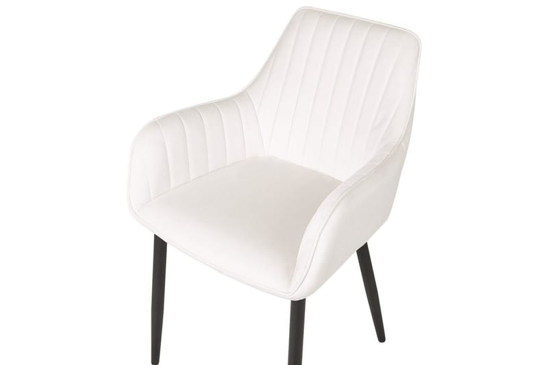 Sett med 2 spisestoler Wellston - Hvit, Svart - Møbler - Stoler & lenestoler - Spisestuestoler & kjøkkenstoler