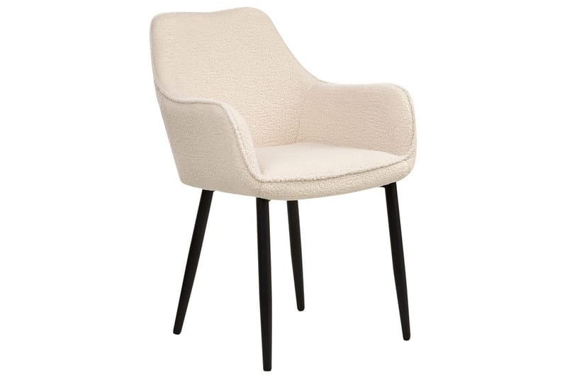 Sett med 2 spisestuestoler Alden - Beige, svart - Møbler - Stoler & lenestoler - Spisestuestoler & kjøkkenstoler