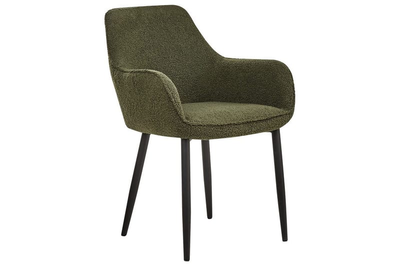 Sett med 2 spisestuestoler Alden - Grønn, Svart - Møbler - Stoler & lenestoler - Spisestuestoler & kjøkkenstoler