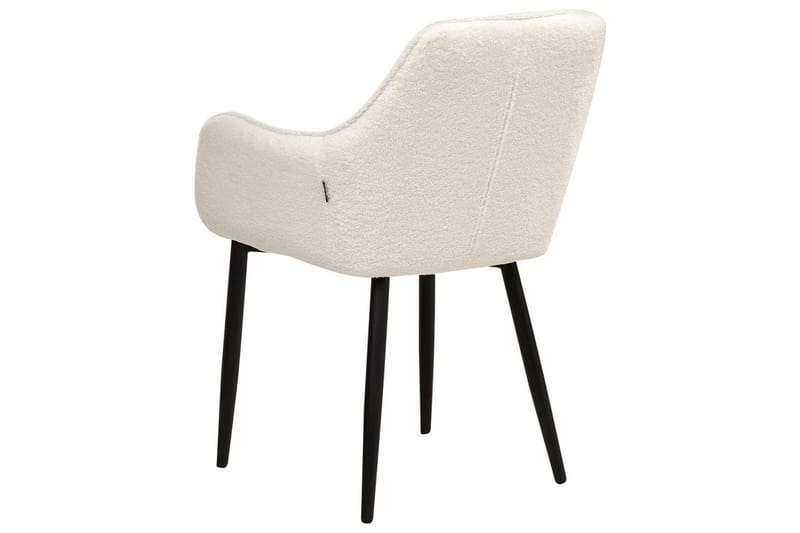 Sett med 2 spisestuestoler Alden - Hvit, Svart - Møbler - Stoler & lenestoler - Spisestuestoler & kjøkkenstoler