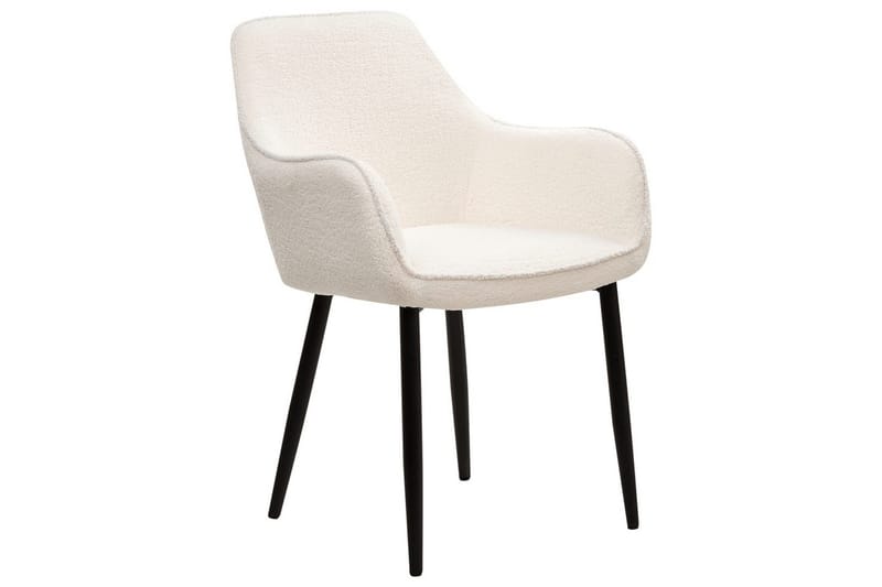 Sett med 2 spisestuestoler Alden - Hvit, Svart - Møbler - Stoler & lenestoler - Spisestuestoler & kjøkkenstoler