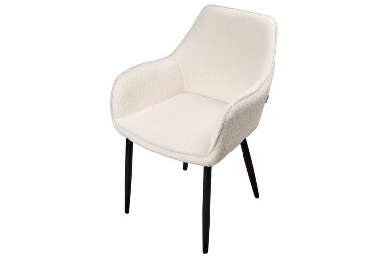 Sett med 2 spisestuestoler Alden - Hvit, Svart - Møbler - Stoler & lenestoler - Spisestuestoler & kjøkkenstoler