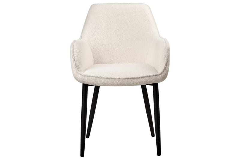 Sett med 2 spisestuestoler Alden - Hvit, Svart - Møbler - Stoler & lenestoler - Spisestuestoler & kjøkkenstoler