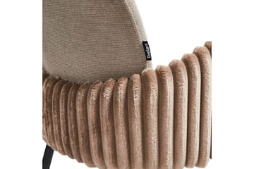 Sett med 2 spisestuestoler Amity - Beige, svart, brun - Møbler - Stoler & lenestoler - Spisestuestoler & kjøkkenstoler