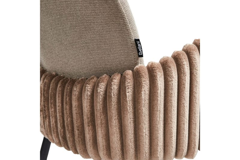 Sett med 2 spisestuestoler Amity - Beige, svart, brun - Møbler - Stoler & lenestoler - Spisestuestoler & kjøkkenstoler