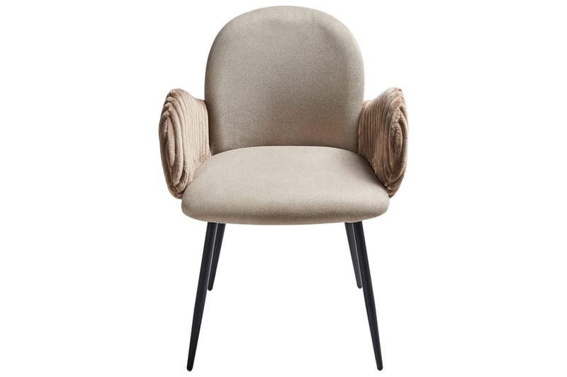 Sett med 2 spisestuestoler Amity - Beige, svart, brun - Møbler - Stoler & lenestoler - Spisestuestoler & kjøkkenstoler