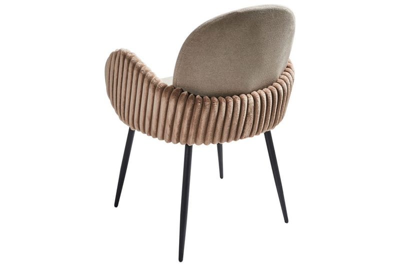 Sett med 2 spisestuestoler Amity - Beige, svart, brun - Møbler - Stoler & lenestoler - Spisestuestoler & kjøkkenstoler