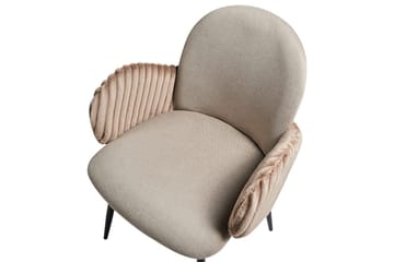 Sett med 2 spisestuestoler Amity - Beige, svart, brun - Møbler - Stoler & lenestoler - Spisestuestoler & kjøkkenstoler