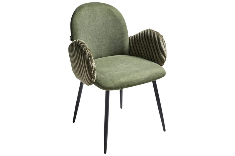 Sett med 2 spisestuestoler Amity - Grønn, svart - Møbler - Stoler & lenestoler - Spisestuestoler & kjøkkenstoler