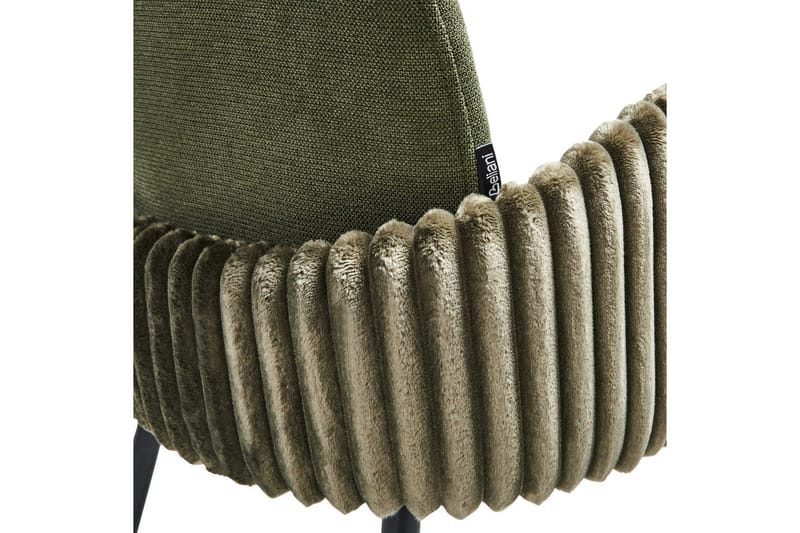 Sett med 2 spisestuestoler Amity - Grønn, svart - Møbler - Stoler & lenestoler - Spisestuestoler & kjøkkenstoler