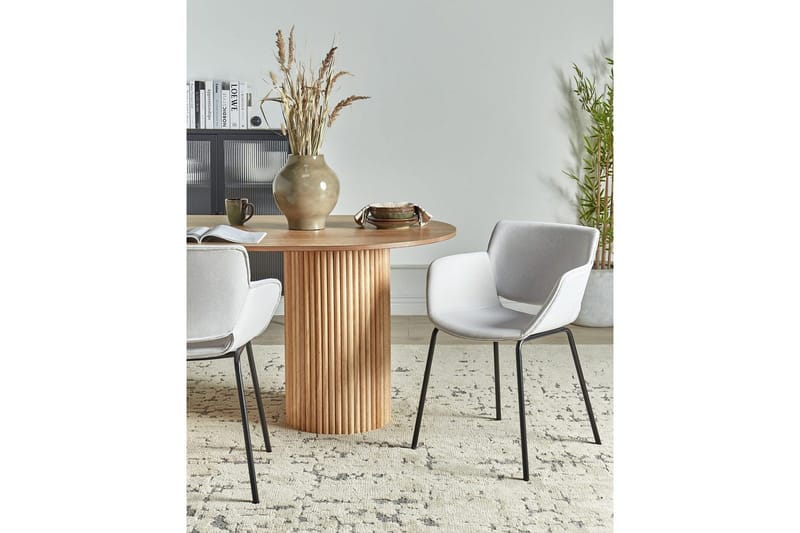 Sett med 2 spisestuestoler Axtel - Grå, svart - Møbler - Stoler & lenestoler - Spisestuestoler & kjøkkenstoler