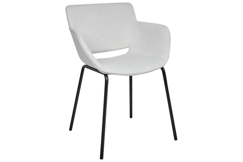 Sett med 2 spisestuestoler Axtel - Grå, svart - Møbler - Stoler & lenestoler - Spisestuestoler & kjøkkenstoler