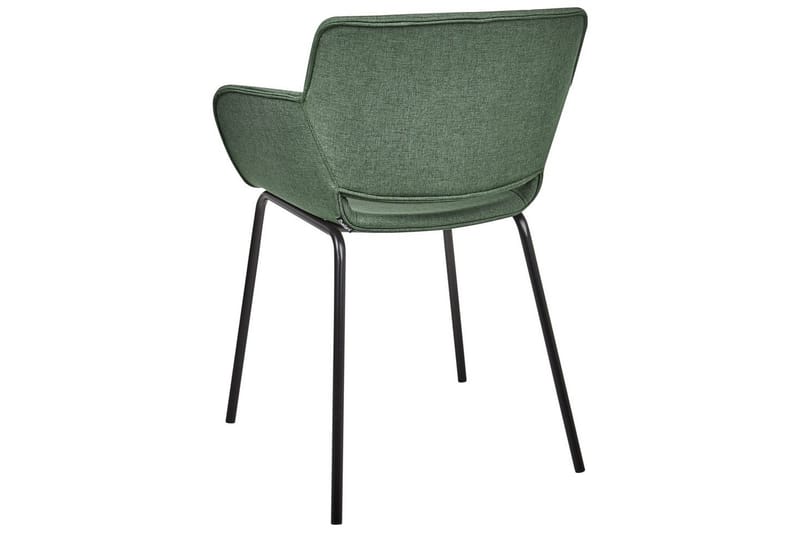 Sett med 2 spisestuestoler Axtel - Grønn, svart - Møbler - Stoler & lenestoler - Spisestuestoler & kjøkkenstoler