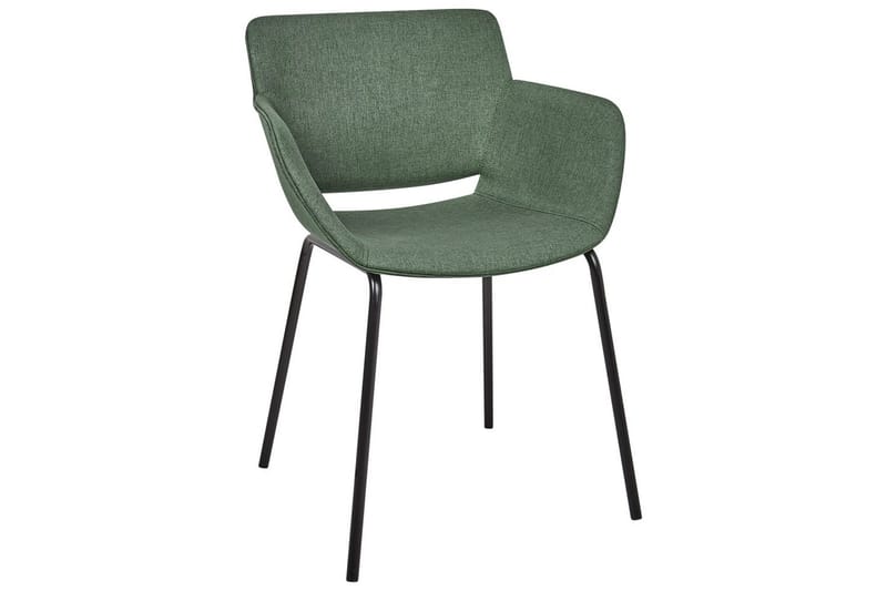 Sett med 2 spisestuestoler Axtel - Grønn, svart - Møbler - Stoler & lenestoler - Spisestuestoler & kjøkkenstoler