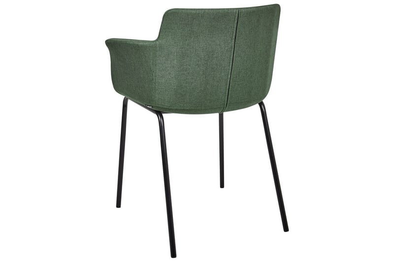 Sett med 2 spisestuestoler Belfield - Grønn, svart - Møbler - Stoler & lenestoler - Spisestuestoler & kjøkkenstoler