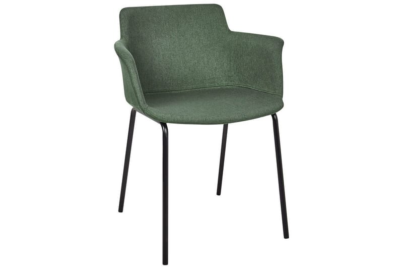 Sett med 2 spisestuestoler Belfield - Grønn, svart - Møbler - Stoler & lenestoler - Spisestuestoler & kjøkkenstoler