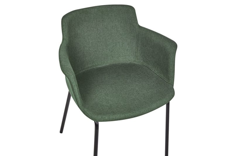 Sett med 2 spisestuestoler Belfield - Grønn, svart - Møbler - Stoler & lenestoler - Spisestuestoler & kjøkkenstoler