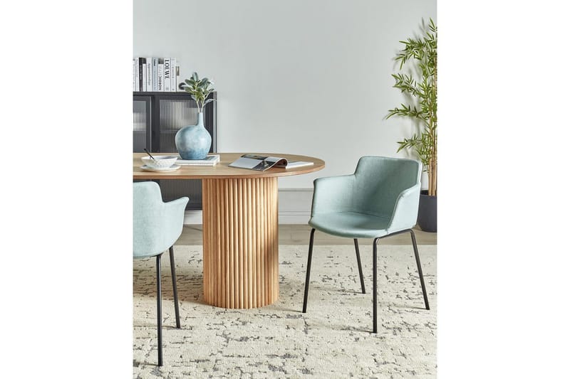 Sett med 2 spisestuestoler Belfield - Mintgrønn, Svart - Møbler - Stoler & lenestoler - Spisestuestoler & kjøkkenstoler