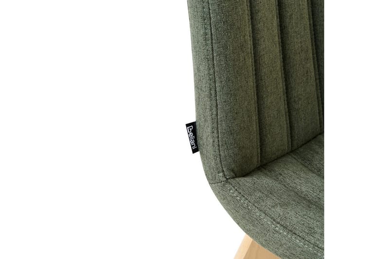 Sett med 2 spisestuestoler Calgary - Grønt, lyst treverk - Møbler - Stoler & lenestoler - Spisestuestoler & kjøkkenstoler