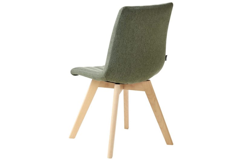 Sett med 2 spisestuestoler Calgary - Grønt, lyst treverk - Møbler - Stoler & lenestoler - Spisestuestoler & kjøkkenstoler