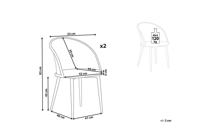 Sett med 2 spisestuestoler Cornell - Grønn, svart, lyst tre - Møbler - Stoler & lenestoler - Spisestuestoler & kjøkkenstoler
