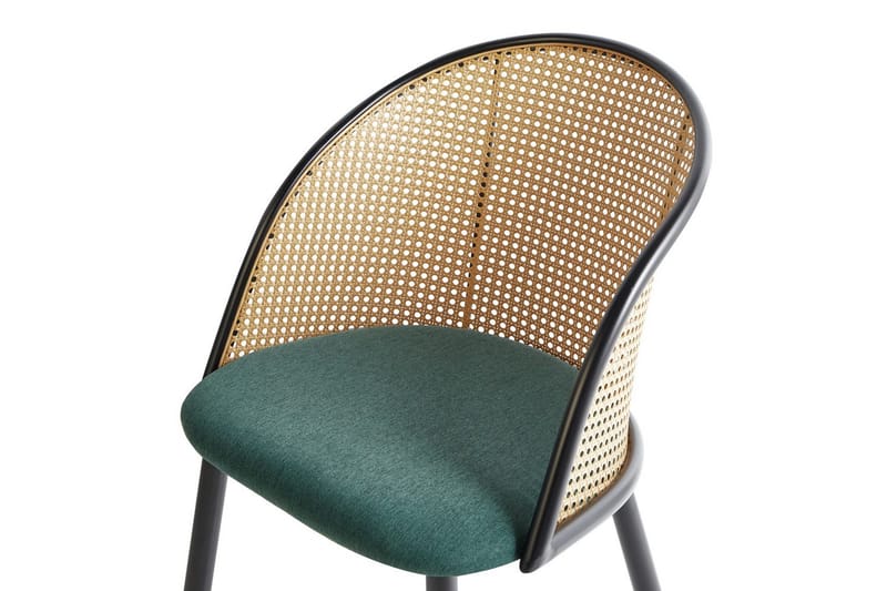 Sett med 2 spisestuestoler Cornell - Grønn, svart, lyst tre - Møbler - Stoler & lenestoler - Spisestuestoler & kjøkkenstoler