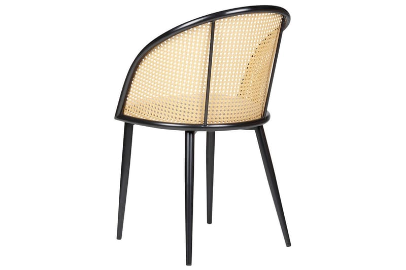 Sett med 2 spisestuestoler Cornell - Svart, beige, lyst tre - Møbler - Stoler & lenestoler - Spisestuestoler & kjøkkenstoler