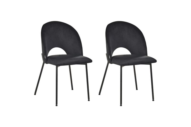 Sett med 2 spisestuestoler Covelo - Svart - Møbler - Stoler & lenestoler - Spisestuestoler & kjøkkenstoler