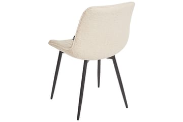 Sett med 2 spisestuestoler Dubrovnik - Beige, svart/Bouclé - Møbler - Stoler & lenestoler - Spisestuestoler & kjøkkenstoler