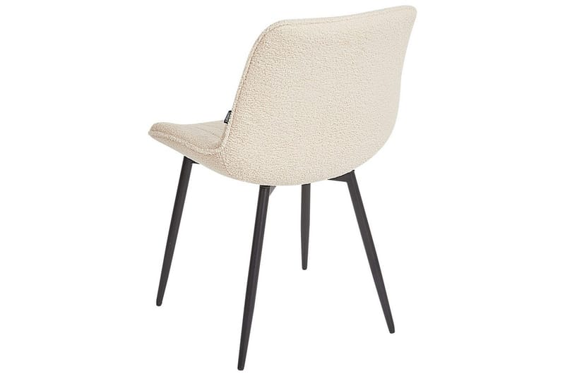 Sett med 2 spisestuestoler Dubrovnik - Beige, svart/Bouclé - Møbler - Stoler & lenestoler - Spisestuestoler & kjøkkenstoler