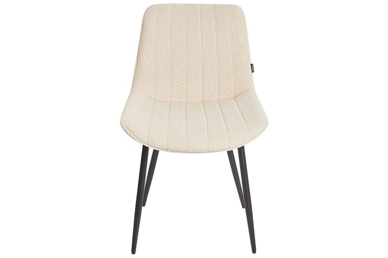 Sett med 2 spisestuestoler Dubrovnik - Beige, svart/Bouclé - Møbler - Stoler & lenestoler - Spisestuestoler & kjøkkenstoler