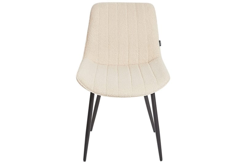 Sett med 2 spisestuestoler Dubrovnik - Beige, svart/Bouclé - Møbler - Stoler & lenestoler - Spisestuestoler & kjøkkenstoler