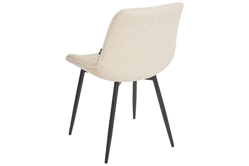 Sett med 2 spisestuestoler Dubrovnik - Beige, svart/Bouclé - Møbler - Stoler & lenestoler - Spisestuestoler & kjøkkenstoler