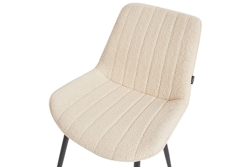 Sett med 2 spisestuestoler Dubrovnik - Beige, svart/Bouclé - Møbler - Stoler & lenestoler - Spisestuestoler & kjøkkenstoler