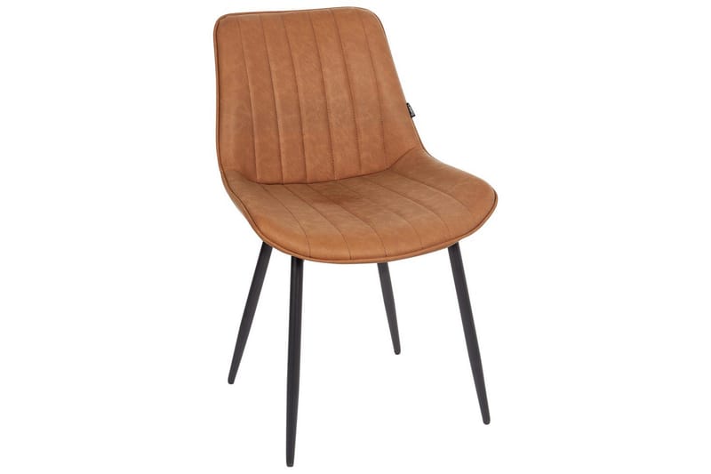 Sett med 2 spisestuestoler Dubrovnik - Brun, Svart/Kunstlær - Møbler - Stoler & lenestoler - Spisestuestoler & kjøkkenstoler