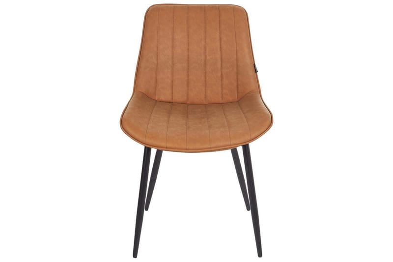 Sett med 2 spisestuestoler Dubrovnik - Brun, Svart/Kunstlær - Møbler - Stoler & lenestoler - Spisestuestoler & kjøkkenstoler