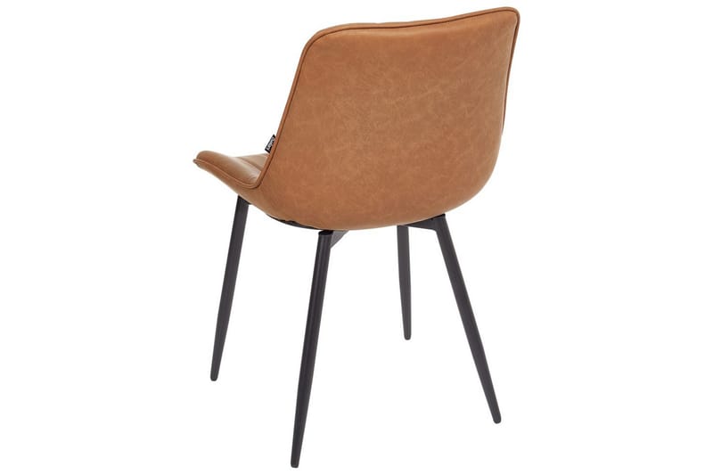 Sett med 2 spisestuestoler Dubrovnik - Brun, Svart/Kunstlær - Møbler - Stoler & lenestoler - Spisestuestoler & kjøkkenstoler