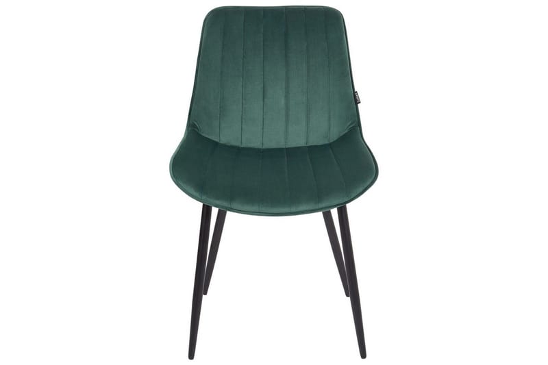 Sett med 2 spisestuestoler Dubrovnik - Grønn, svart/Fløyel - Møbler - Stoler & lenestoler - Spisestuestoler & kjøkkenstoler