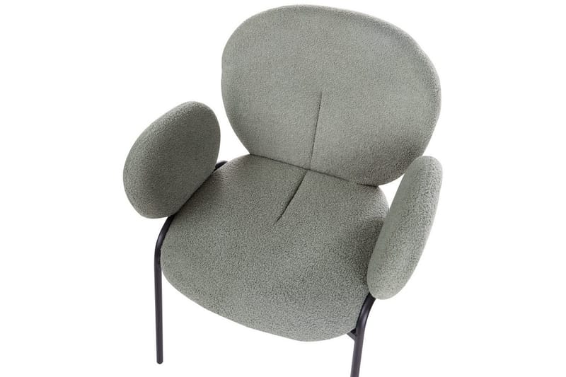 Sett med 2 spisestuestoler Ely - Grønn, svart - Møbler - Stoler & lenestoler - Spisestuestoler & kjøkkenstoler