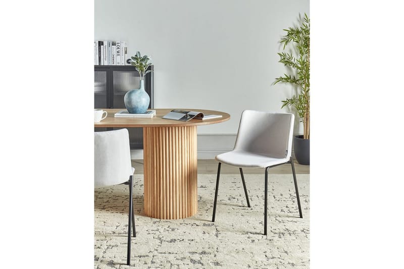 Sett med 2 spisestuestoler Esbon - Grå, svart - Møbler - Stoler & lenestoler - Spisestuestoler & kjøkkenstoler