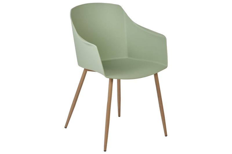 Sett med 2 spisestuestoler Fonda ll - Grønt, lyst tre - Møbler - Stoler & lenestoler - Spisestuestoler & kjøkkenstoler