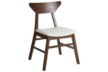 Sett med 2 spisestuestoler Hopkins - Brun, Beige - Møbler - Stoler & lenestoler - Spisestuestoler & kjøkkenstoler