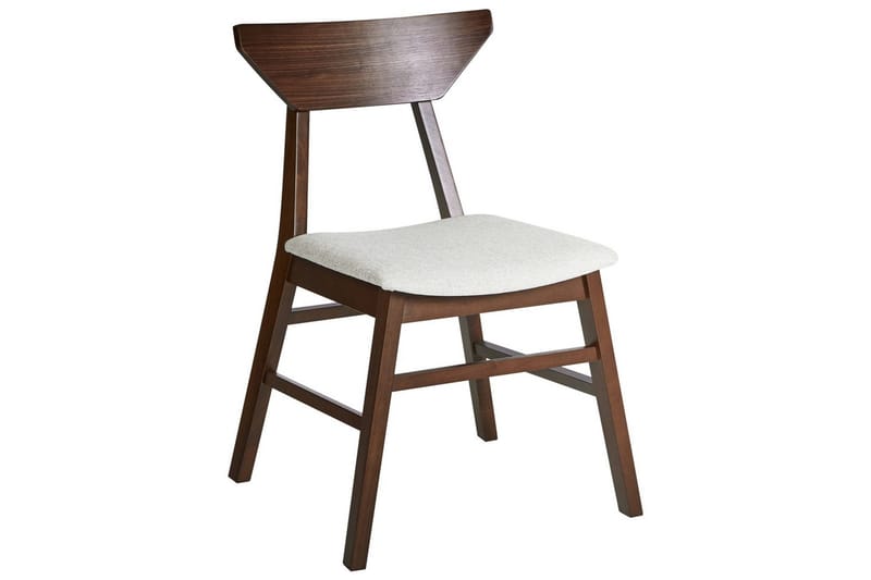 Sett med 2 spisestuestoler Hopkins - Brun, Beige - Møbler - Stoler & lenestoler - Spisestuestoler & kjøkkenstoler