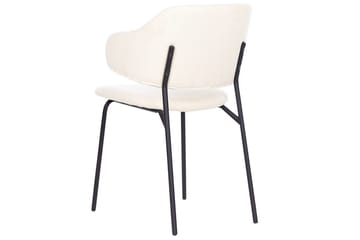 Sett med 2 spisestuestoler Kenai - Beige, svart - Møbler - Stoler & lenestoler - Spisestuestoler & kjøkkenstoler