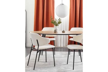 Sett med 2 spisestuestoler Kenai - Beige, svart - Møbler - Stoler & lenestoler - Spisestuestoler & kjøkkenstoler