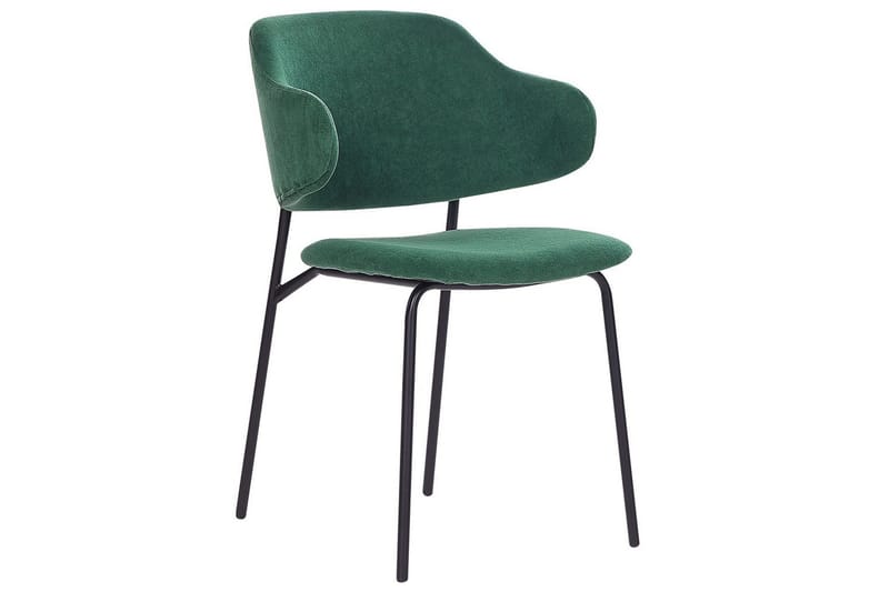 Sett med 2 spisestuestoler Kenai - Grønn, svart, Grønn, Svart - Møbler - Stoler & lenestoler - Spisestuestoler & kjøkkenstoler