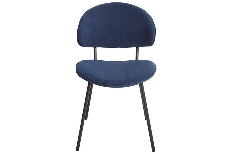 Sett med 2 spisestuestoler Kiana - Blå, Svart - Møbler - Stoler & lenestoler - Spisestuestoler & kjøkkenstoler