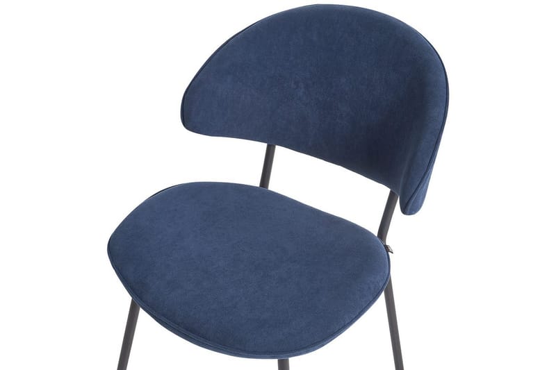 Sett med 2 spisestuestoler Kiana - Blå, Svart - Møbler - Stoler & lenestoler - Spisestuestoler & kjøkkenstoler