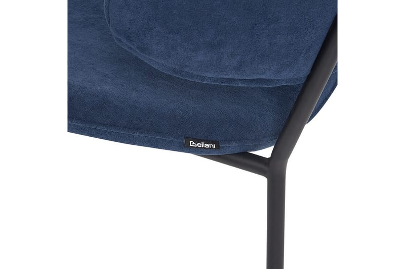 Sett med 2 spisestuestoler Kiana - Blå, Svart - Møbler - Stoler & lenestoler - Spisestuestoler & kjøkkenstoler